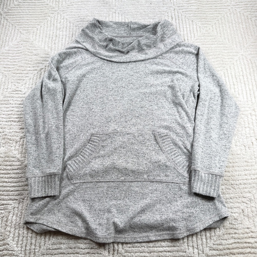 Torrid Super Soft Plush Cowl Neck Tunic Womens 00 Grey Cozy Lounge Minimalist